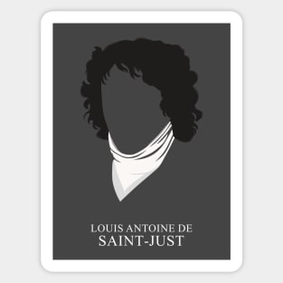 Louis Antoine de Saint-Just - Minimalist Portrait Sticker